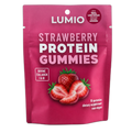 Lumio Strawberry Protein Gummies — front of pouch, Bovine Collagen I & III
